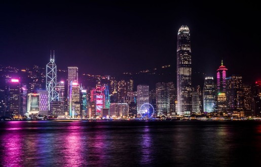 Image de Skyline de Hong Kong la nuit