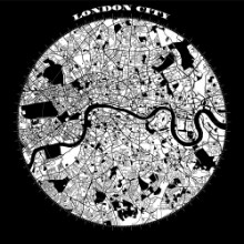 Bild von London Compass Design Map Artprint