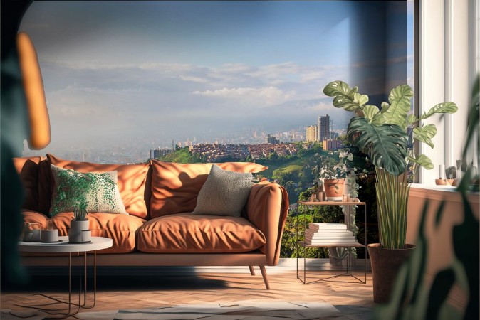 Kép Sun setting over Medellin in Colombia 