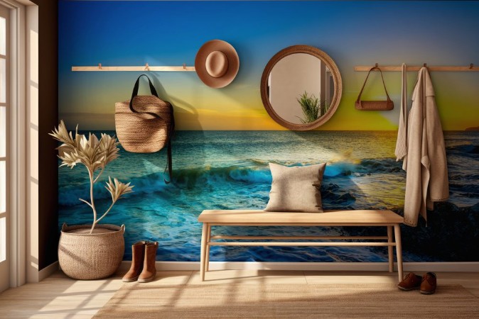 Picture of Sunrise on the coast of Ireland Portmarnock Toned image