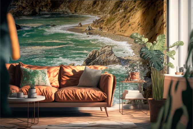 Afbeeldingen van USA Pacific coast beach landscape California