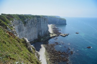 Picture of Cliffs and Beach on the coast of France Normandy