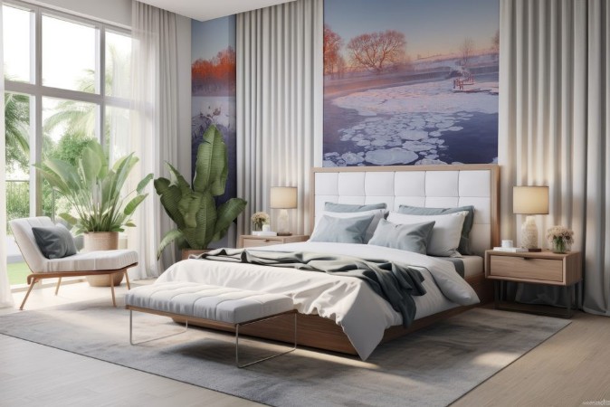 Picture of Waterfall in park in winter