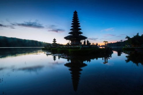 Picture of Pura Ulun Danu Bratan Hindu temple on Bratan lake Bali Indone