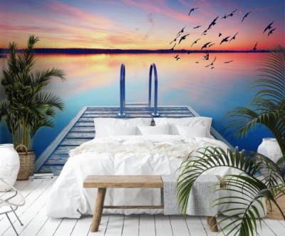 Picture of Stiller Moment einsamer Holzsteg