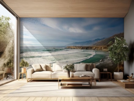 Attēls USA Pacific coast Sand Dollar Beach Big Sur California