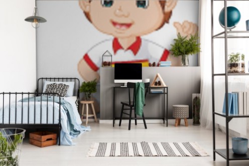 Εικόνα της Cartoon child playing football