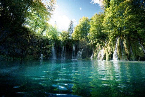 Picture of Waterfall in forest  Plitvice Croatia