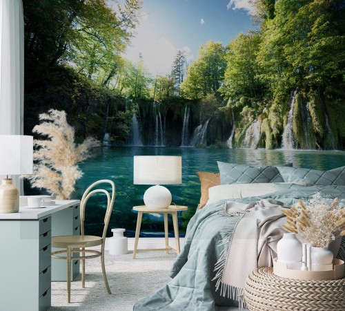 Picture of Waterfall in forest  Plitvice Croatia