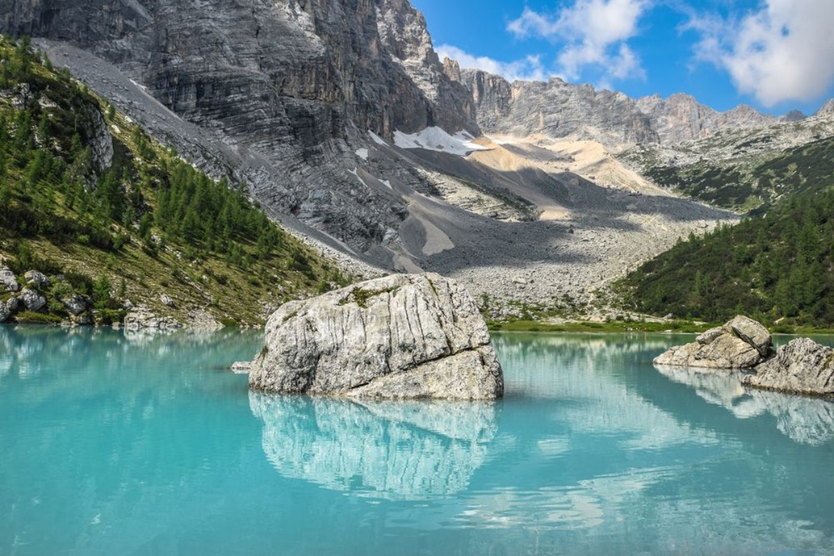 Picture of Sorapis Lake Dolomites Italy