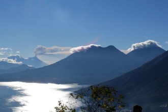 Pilt Smoking Volcano at Dawn