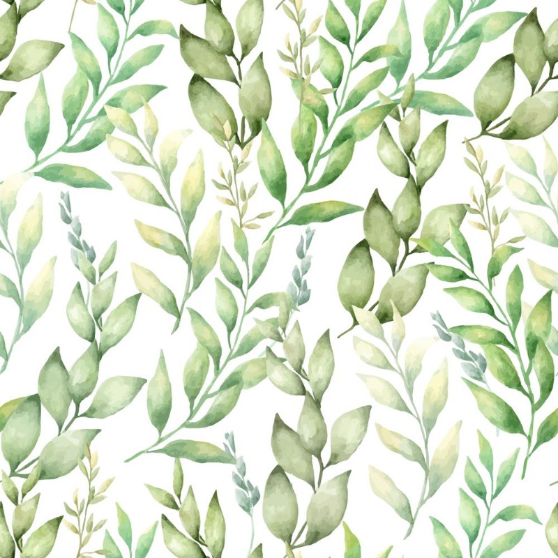 Picture of Watercolor Green Leaves