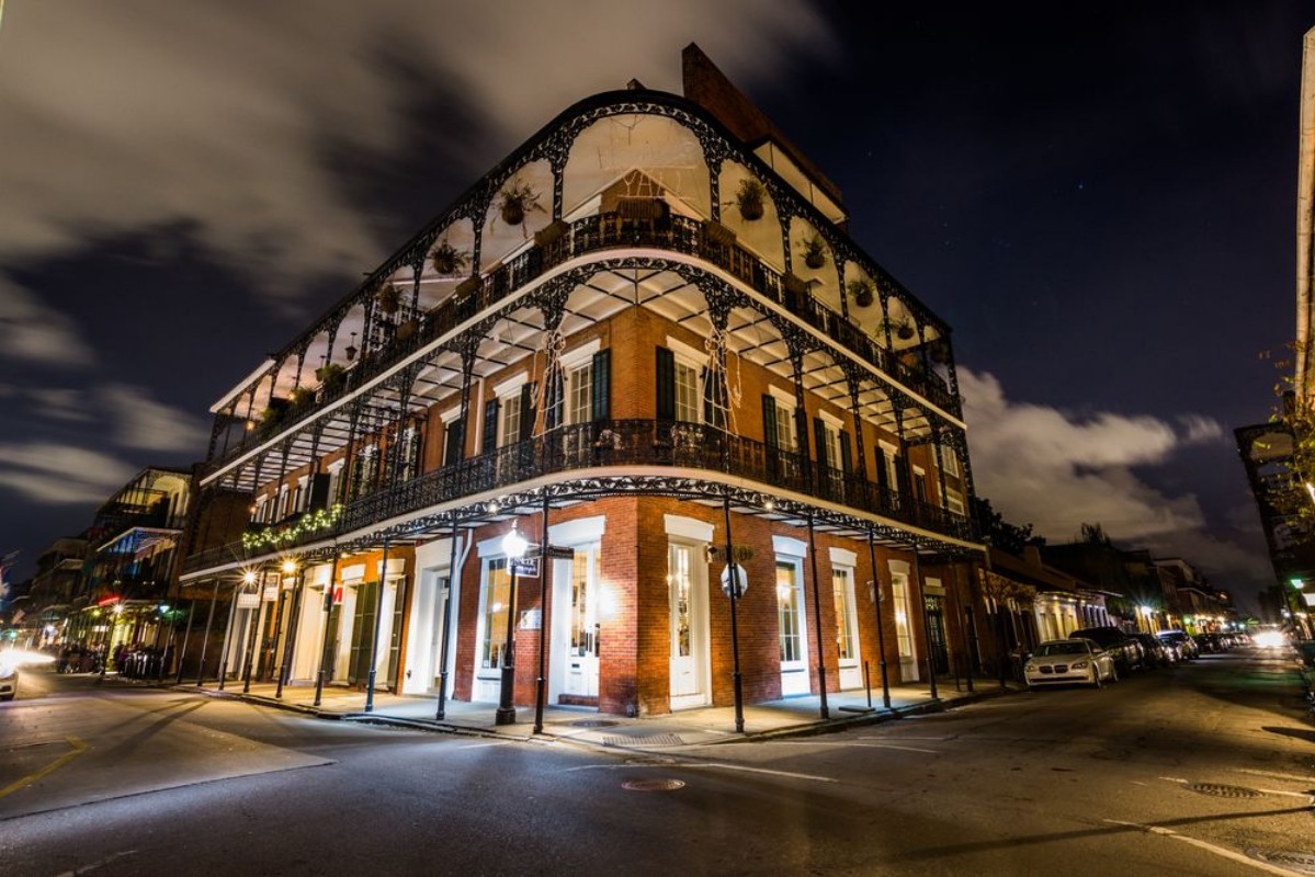 Picture of Downtown French Quarters New Orleans Louisiana at Night