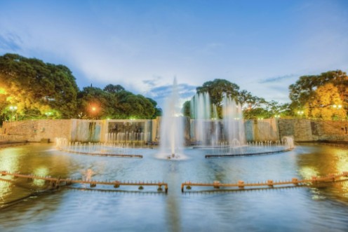 Picture of Independence Square in Mendoza city Argentina