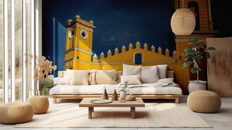 Picture of Colonial church in the historic part of Cholula Puebla Mexico