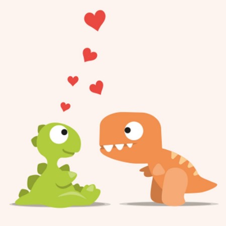 Picture of Niedliche Dinos mit Herzchen