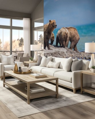 Afbeeldingen van Bears salmon hunting