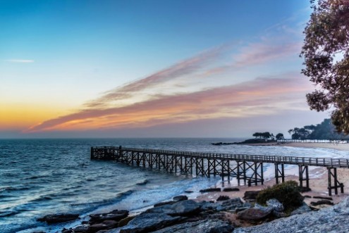 Image de Estacade au lever du soleil