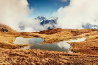 Image de The picturesque landscape in the mountains Upper Svaneti Georg