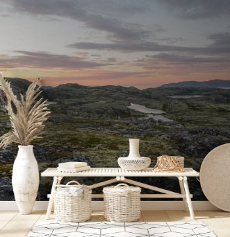 Picture of Sunset on the tundra in the summer