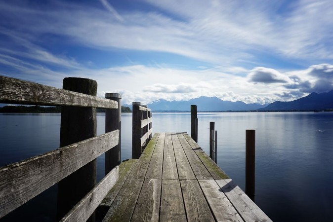 Picture of Wooden jetty 248 lake chiemsee