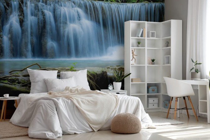 Picture of Waterfall in the forest at Huay Mae Kamin waterfall National Par