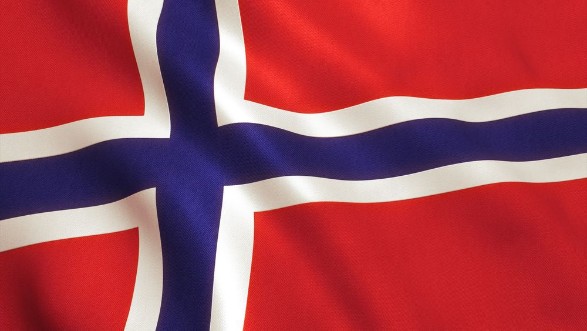 Picture of Norway Flag Waving - Germany Background
