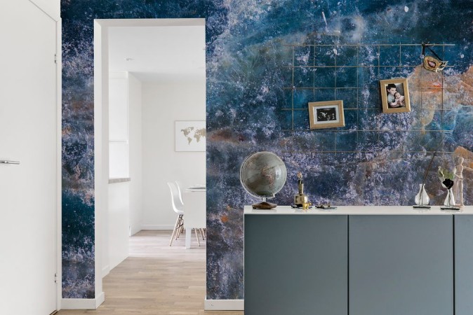 Afbeeldingen van Blue mineral texture as a background