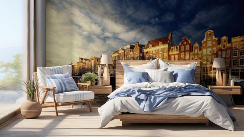 Picture of Amsterdam canal on the west