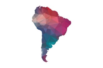 Obrázek Low poly south america