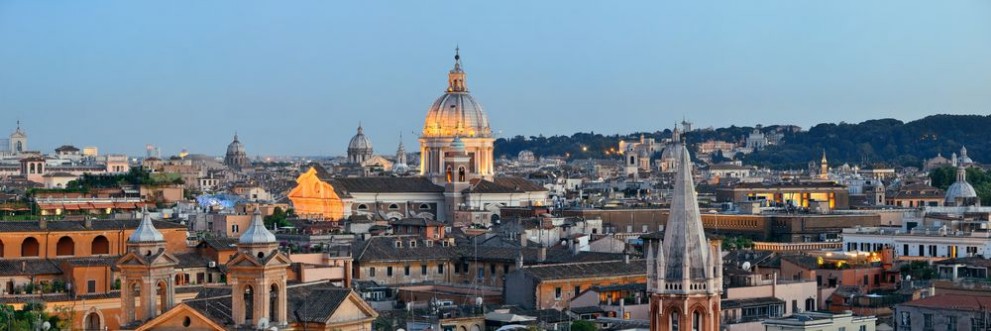 Image de Rome skyline night view