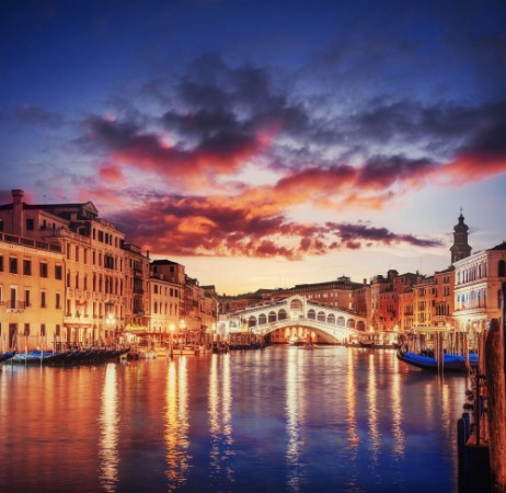 Image de Stadslandskap Rialtobron i Venedig
