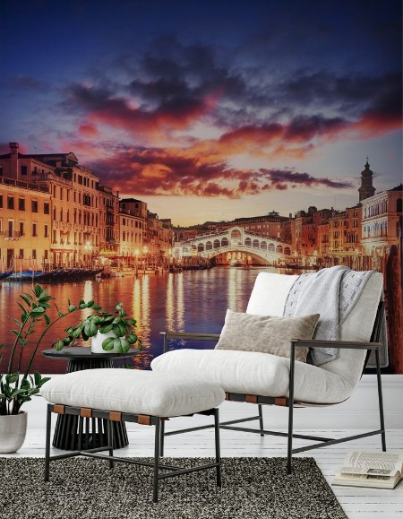 Image de Stadslandskap Rialtobron i Venedig