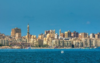 Bild på View of Alexandria harbor Egypt