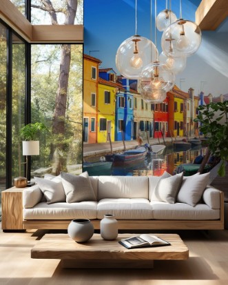 Bild på Colorful houses in Burano Venice Italy