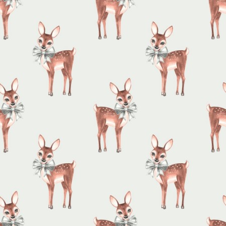Afbeeldingen van Pattern with Baby Deer Hand drawn cute fawn on paper background Seamless background 1