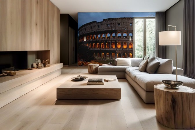 Picture of The famous Colosseum Colosseo in Rome at Dusk Italy Europe