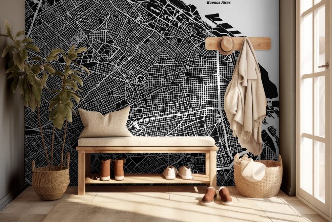 Picture of Buenos Aires i en farve kort