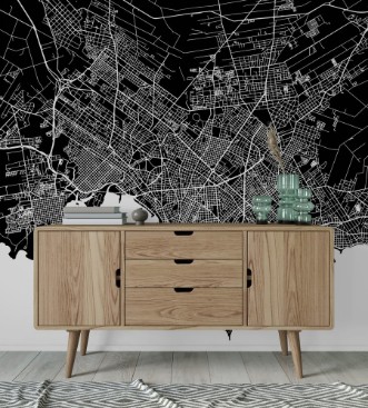 Afbeeldingen van Montevideo monochrome kaart