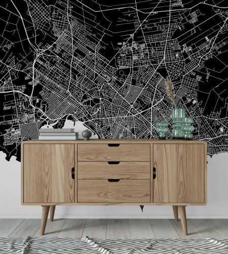 Picture of Montevideo i en farve kort