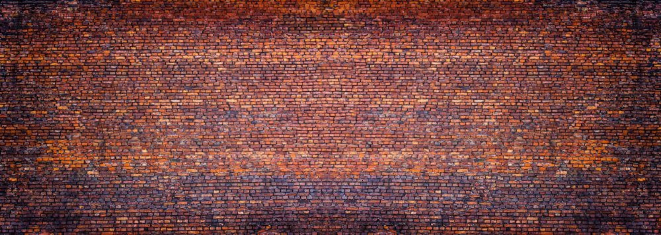 Afbeeldingen van Panoramic view of masonry brick wall as background