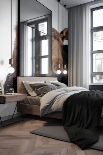 Afbeeldingen van Moose laying in white snow Winter wildlife 