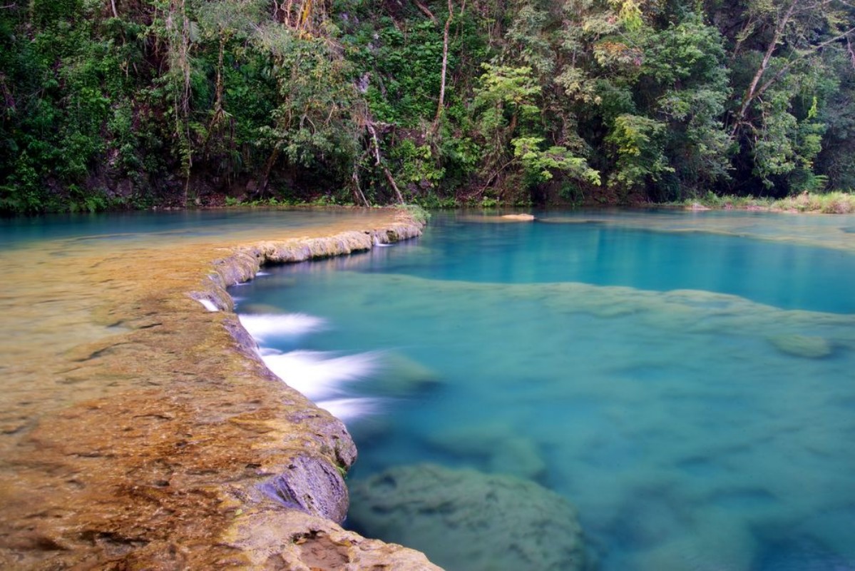 Picture of Semuc champey guatemala waterfall cascade 