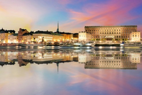 Picture of Sunset view of The Royal Palace in Stockholm Sweden