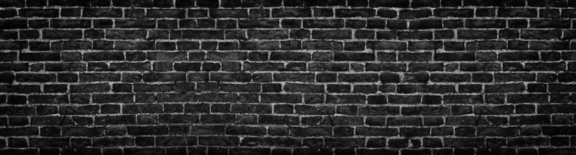 Pilt Black brick wall wide panorama as a backdrop