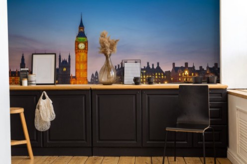 Picture of Big Ben and westminster bridge at dusk in London
