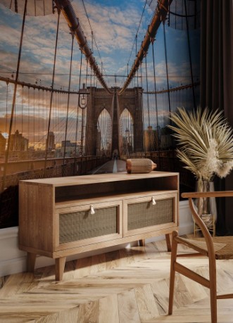 Picture of New York Brooklyn  bridge empty