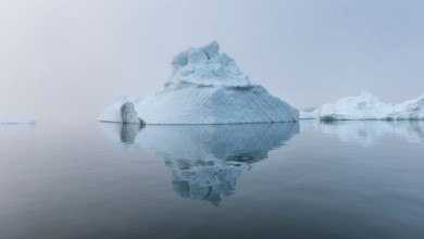 Afbeeldingen van View of iceberg and glaciers from Greenlands Ilulissat coasts