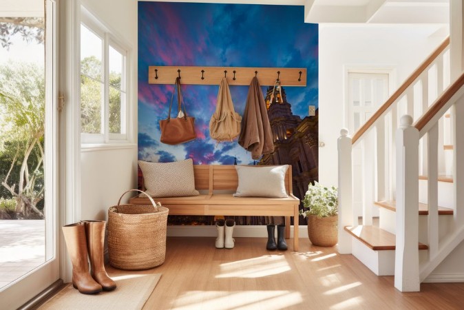 Afbeeldingen van Cathedral of Arequipa Peru with stunning sky at dusk