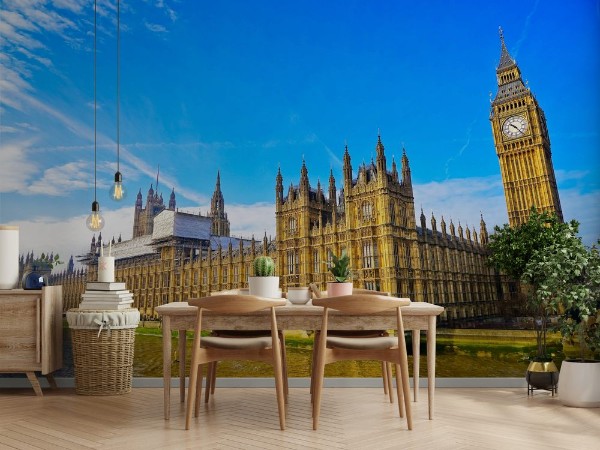 Picture of View of the Houses of Parliament with sunny sky in the background